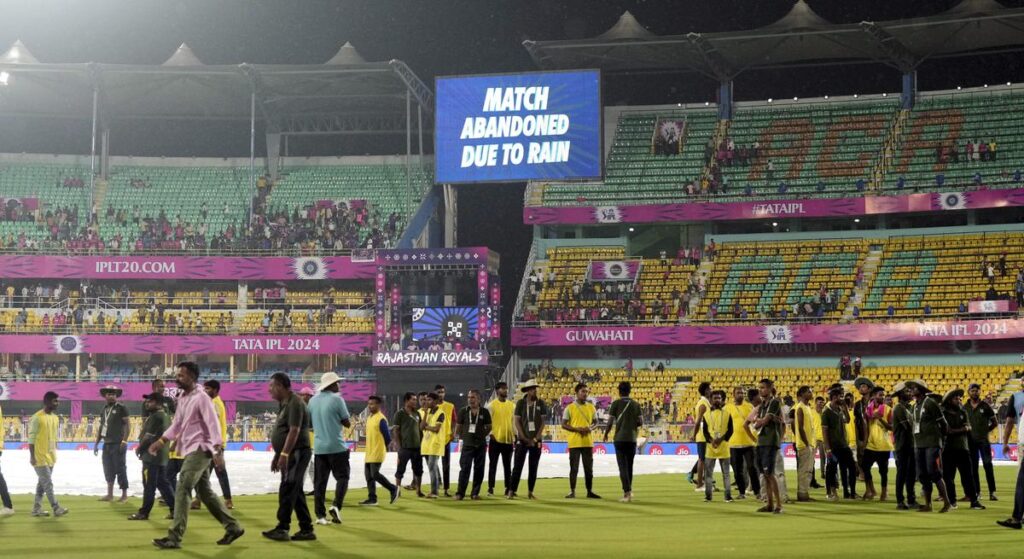Rain Washes out Rajasthan Royals hopes to Make top Two in Guwahati